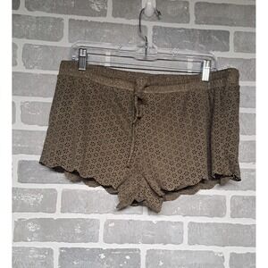 Hippie Laundry‎ Womens Drawstring Eyelet Lined Green Short Size XL